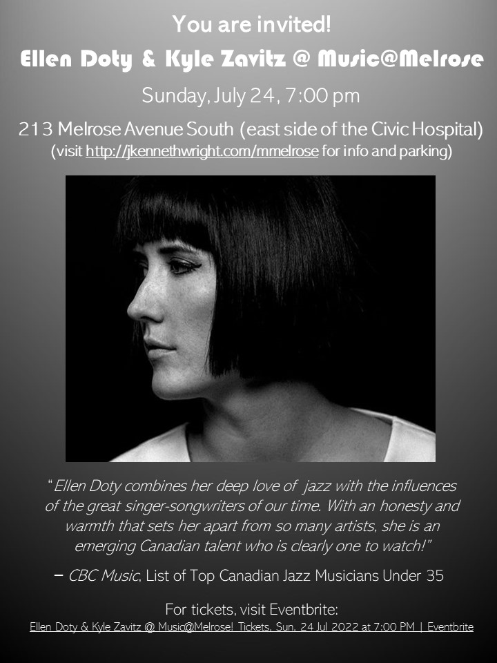 Ellen Doty & Kyle Zavitz - Music@Melrose (24 July 2022) - Poster